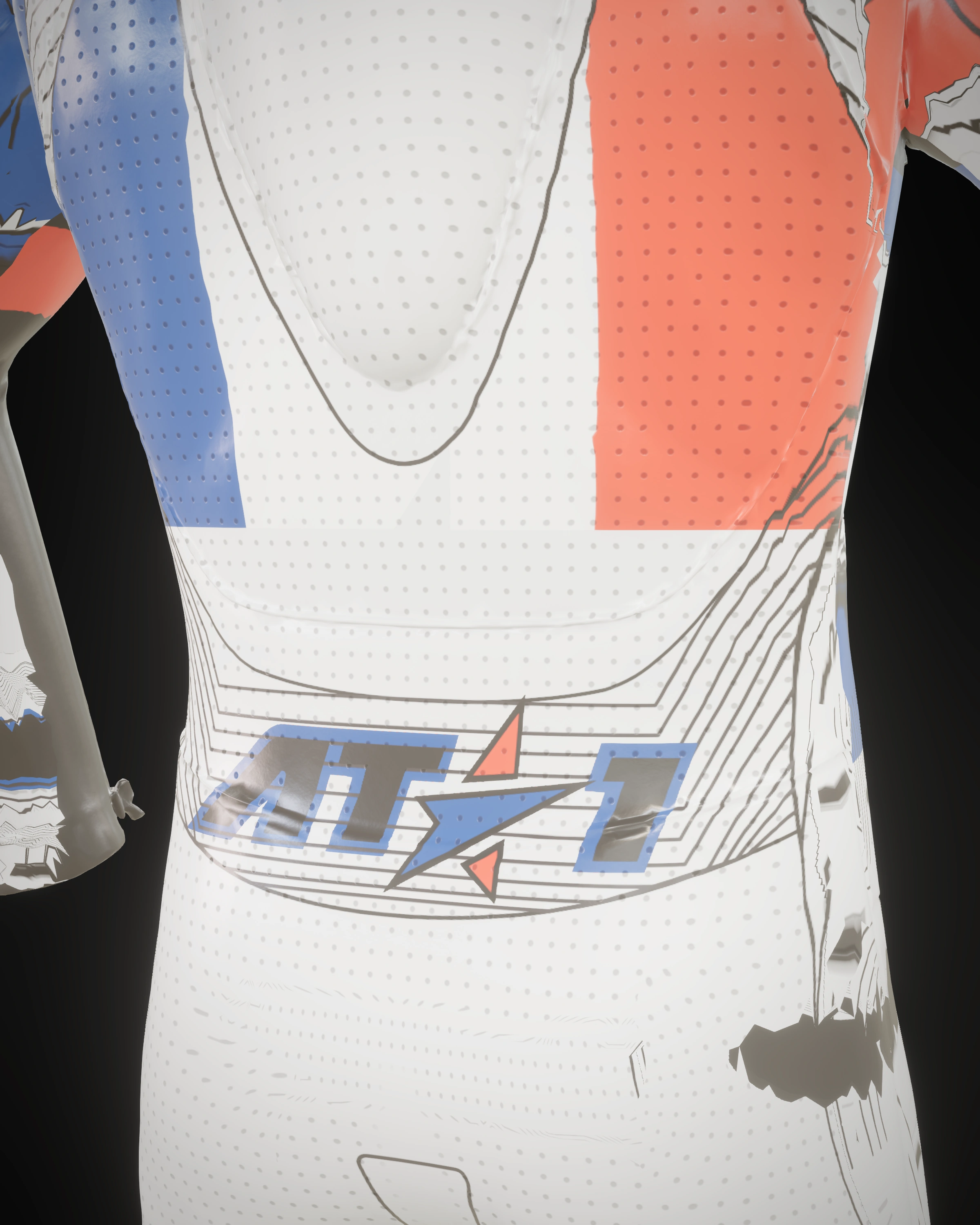 Bleu Blanc Rouge — Shoulder detail