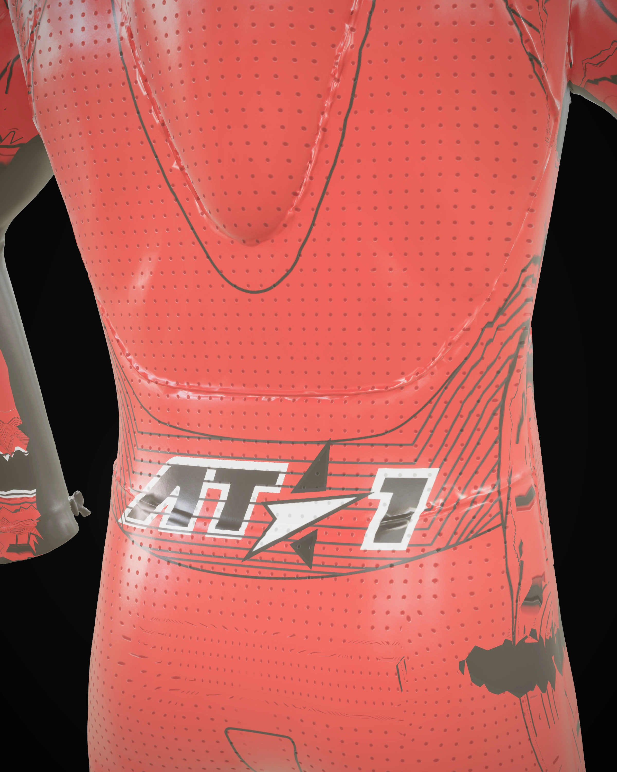 Trinidad Red — Shoulder detail