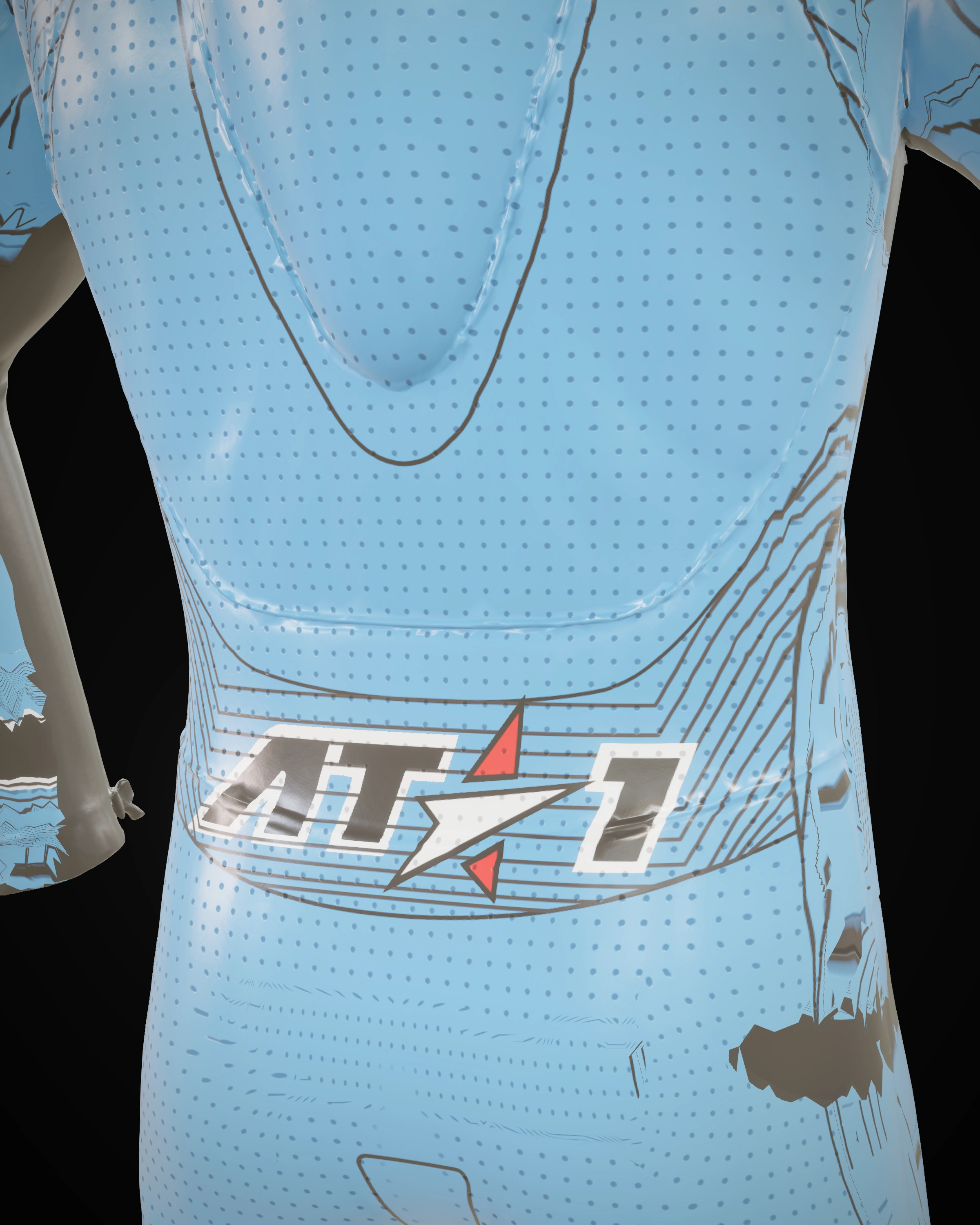 Velocity Blue — Shoulder detail