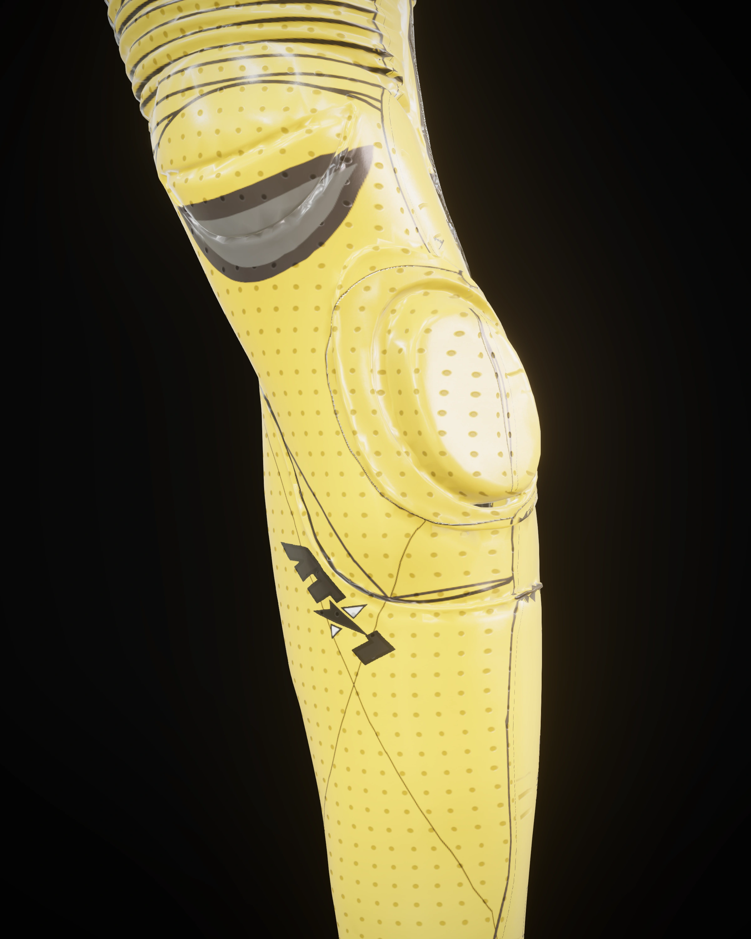 Velocity Yellow — Knee detail