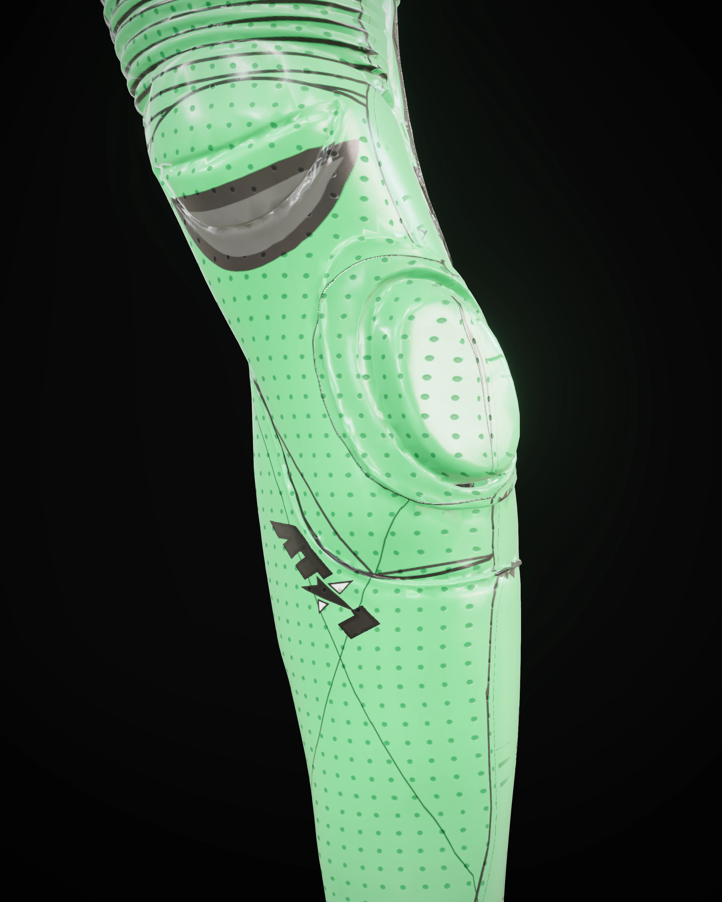 Venom Green — Knee detail