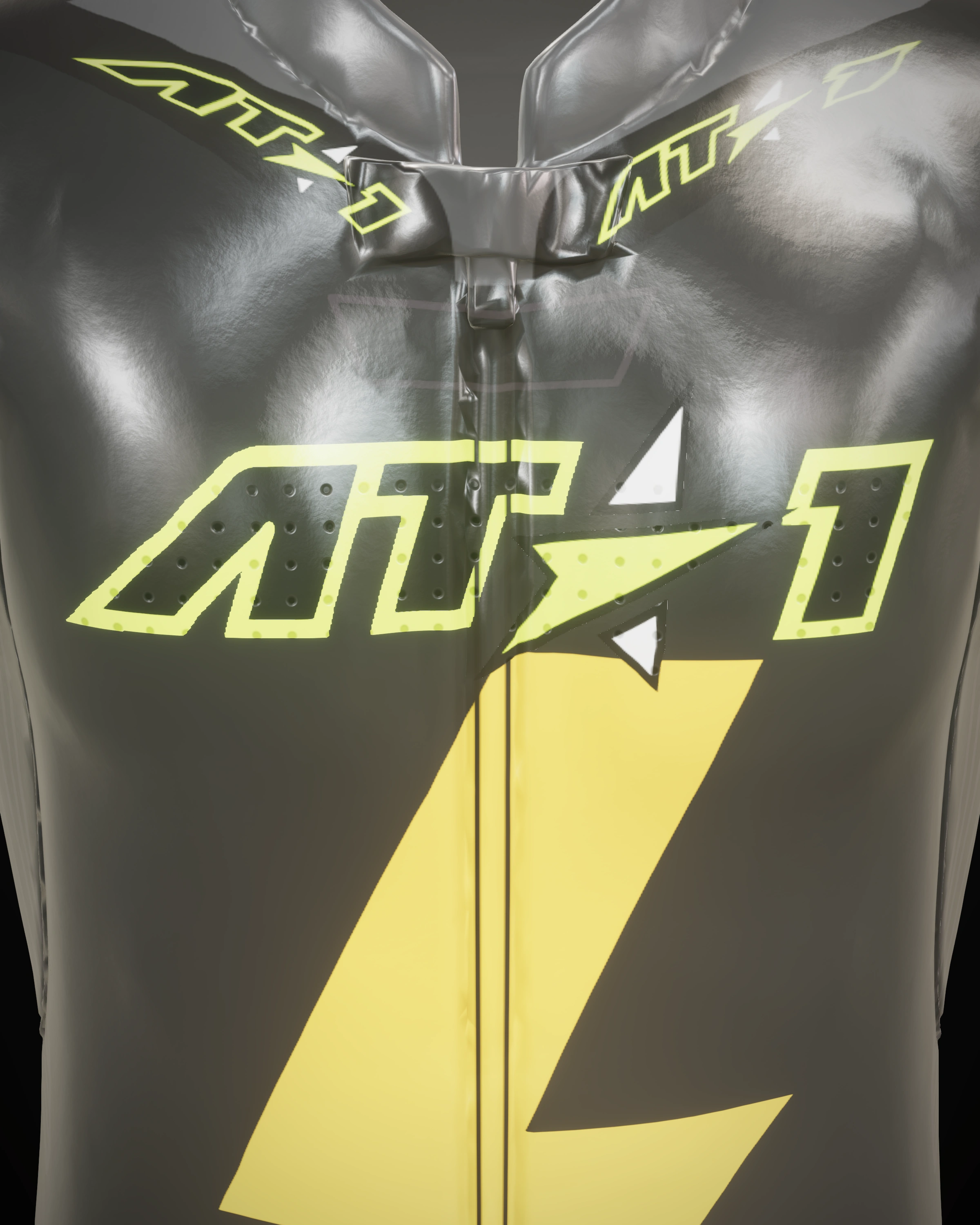 Volt Strike — Collar & zip detail