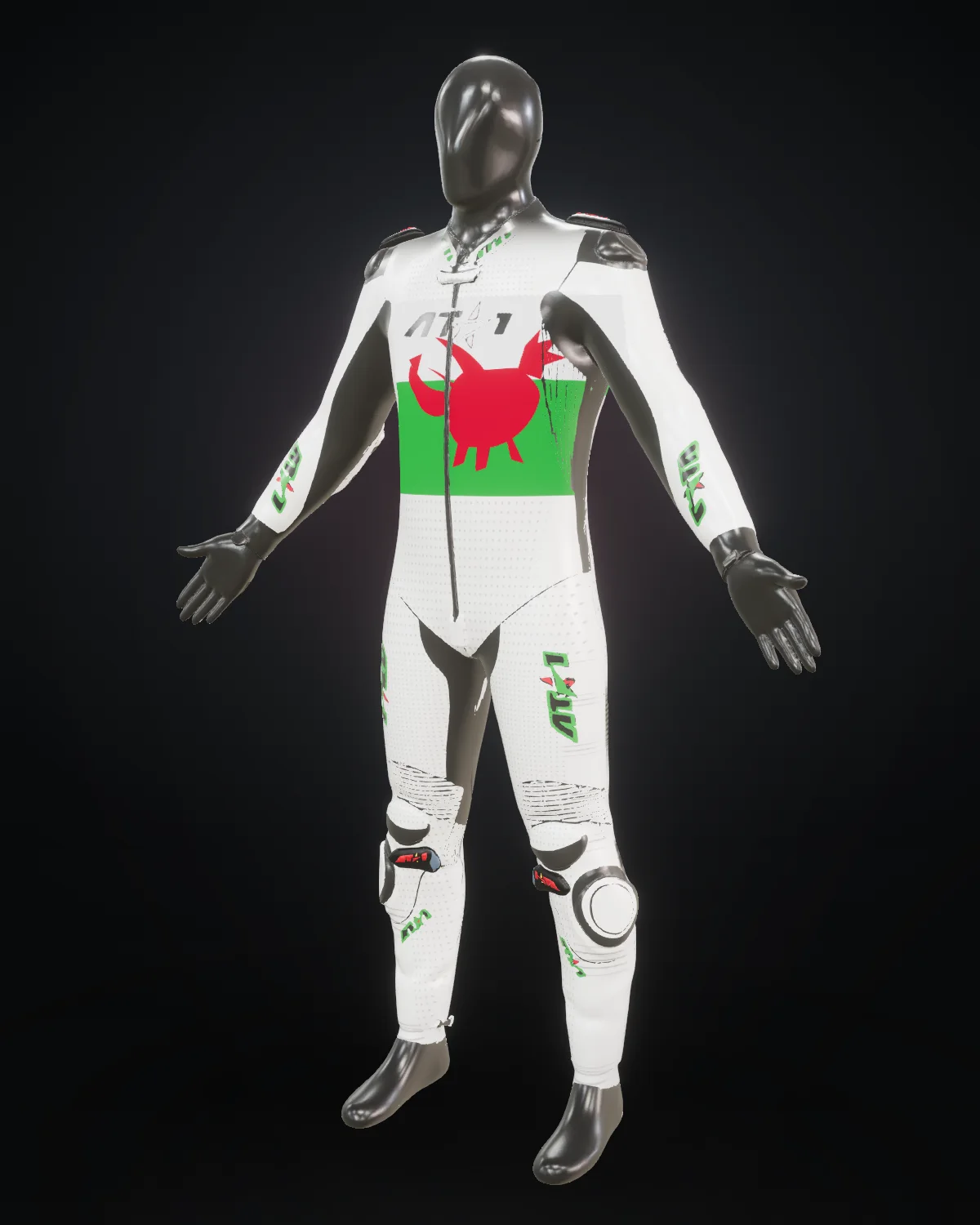 Cymru custom motorcycle race suit