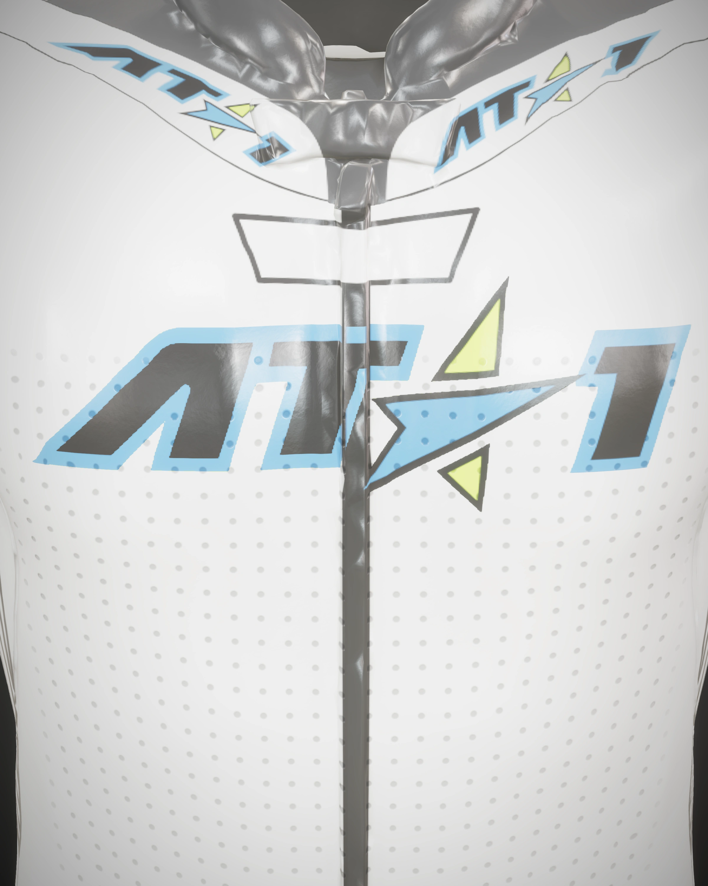 White Lightning — Collar & zip detail